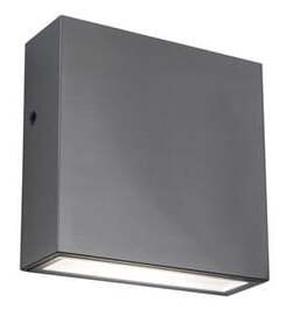 Õue seinavalgusti Lutec Gemini XF, 9.5W, LED, IP54, roostevaba teras v., 11 cm x 11 cm