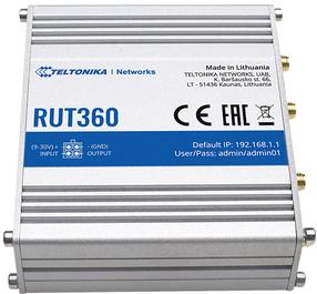 Rūteris Teltonika RUT360 LTE CAT6 Industrial Cellular Router, pelēka krās.