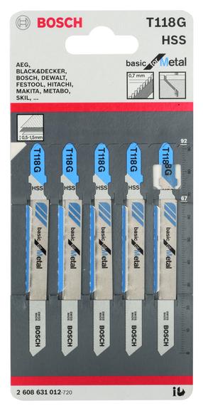 Комплект пилок Bosch 2608631012, 9.2 см, 5 шт.