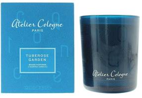 Svece, aromātiskā Atelier Cologne Tuberose garden, 40 h, 180 g, zila krās.