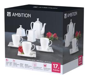Kohvi- / teeserviis Ambition Kubiko, 0.170 l, portselan, valge v., 17 tk.