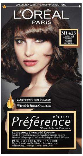 Kраска для волос L’Oréal Paris Preference, caracas цв., 4.15, 160 мл