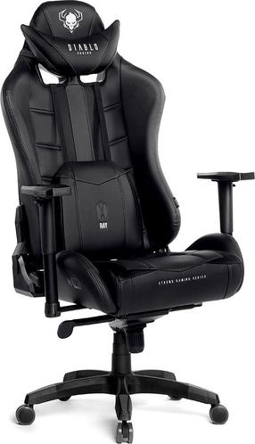 Spēļu krēsls Diablo Chairs X-Ray King Size XL, 50 x 58 x 132 - 139 cm, melna krās.
