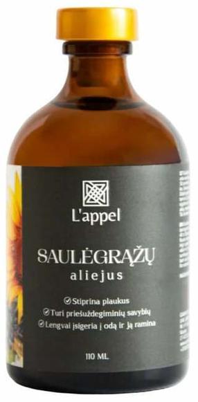 Kūno aliejus L'appel Rafinuotas Saulėgrąžų aliejus, 110 ml