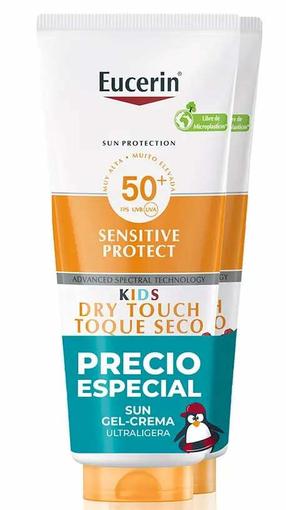 Priemonė įdegio priežiūrai kūnui/veidui Eucerin Sensitive Protect Kids Dry Touch SPF50+, 400 ml