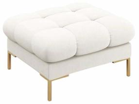 Pufs Cosmopolitan Design Bali Neve 02, gaiši bēšs, 60 cm x 60 cm x 41 cm
