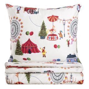 Kalėdinis patalynės užvalkalų komplektas Homla Circus Joy, įvairių spalvų, 160 x 200 cm