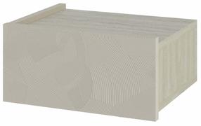 Naktsskapītis Kalune Design Onda LED, sandstone/travertine krās., 18.5 cm x 38.4 cm x 31 cm