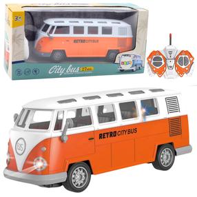  Rc autobusas Lean Toys City Retro, 1:30, oranžinė sp.