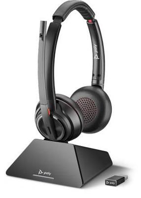 Беспроводные наушники Poly Savi 8220 UC Microsoft 209214-02, черный цв.