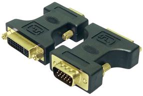 Adapteris Logilink DVI-I to VGA DSUB HD D-Sub 15-pin male, DVI-I female, juoda sp.