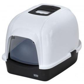 Uždaro tipo kačių tualetas Europet Bernina Medio, balta sp./juoda sp., 56 cm x 43 cm x 40 cm
