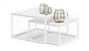 Kohvilaudade komplekt ADRK Kama 2In1, valge v., 65 - 75 cm, 2 tk