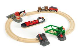Autotrase Brio World Cargo Harbour Set 33061, daudzkrāsaina