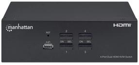 KVM komutators Manhattan 4-Port Dual-Monitor Switch