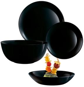 Pietų servizas Luminarc Diwali black, grūdintas stiklas, juoda sp., 19 vnt.