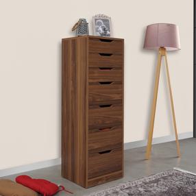 Komoda Kalune Design Flow 801CMY3401, riešuto sp., 130 cm x 44 cm x 40 cm