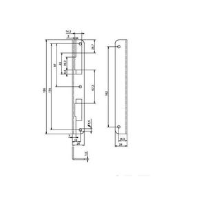 Plokštelė Lob Strike Plate RK91, cinkuota