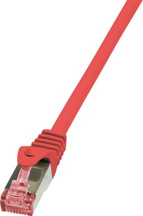 Провод Logilink Patch Cable Cat.6 S/FTP PIMF PrimeLine RJ-45 8P8C, RJ-45 8P8C, 0.25 м, красный цв.