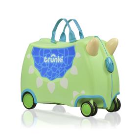 Vaikiškas lagaminas Trunki Glide Ride Dudl, mėlyna sp./žalia sp., 17.6 l, 46 x 21 x 31 cm