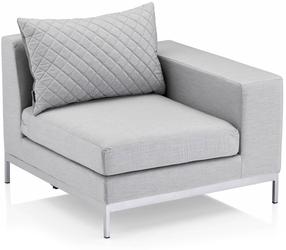 Modulinė sofa Kettler Ego Modular End Part, pilka sp., dešininė, 69 x 96 cm x 70 cm