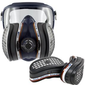 Respirators, ar vārstu GVS with A1P3 filters, melna krās., L/M