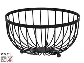 Puu- ja juurviljakorv Kitchen&GO, metall, 25 cm x 25 cm, must v.