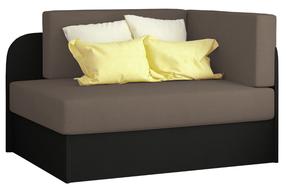 Sofa-lova Rosa Alova 10, Alova 04, ruda sp./juoda sp., 75 x 104 cm x 60 cm