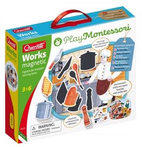 Магнитная игрушка Quercetti Play Montessori Work Magnetic, EN, многоцветный