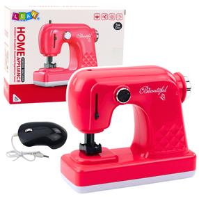 Žaislinė buitinė technika, siuvimo mašina Lean Toys Home, rožinė sp.