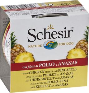 Šlapias šunų maistas Schesir Nature, vištiena/ananasas, 0.15 kg