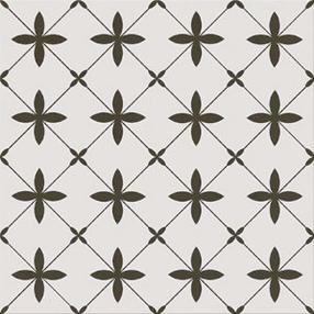 Plaadid, kivimassi Cersanit Patchwork Mirage 5901771052081, 29.8 cm x 29.8 cm, valge v./must v.