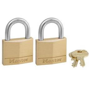 Навесной замок Masterlock 150EURT, золотой цв., 50 мм, 2 шт.