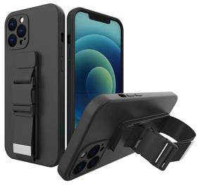 Telefono dėklas Hurtel Rope Case, juoda sp., Apple