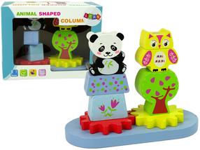Attīstoša rotaļlieta Lean Toys Animal Shaped Column, 16 cm, daudzkrāsaina