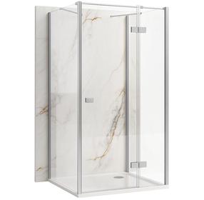 Dušas kabīne Rea Atlas II KPL-K4865, 3-sienu, taisnstūrveida, bez paliktņa, 100 cm x 90 cm x 200 cm, chrome krās./caurspīdīgs
