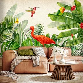 Фотообои Artgeist Exotic Birds, 140 см x 140 см