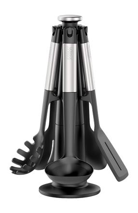Virtuves piederumu komplekts, ar statīvu Joseph Joseph Elevate, 23 cm, 35 cm, sudraba krās./melna krās., 6 gab.