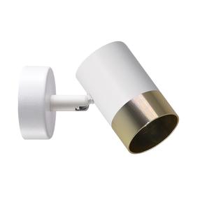 Šviestuvas sieninis Candellux Lighting Tobi, GU10, 1 x 15 W, aukso sp./balta sp. / balta sp.