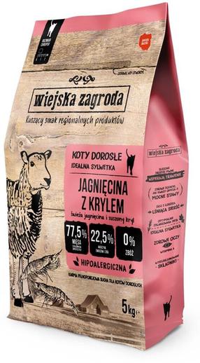 Sausas kačių maistas Wiejska Zagroda, ėriena, 5 kg