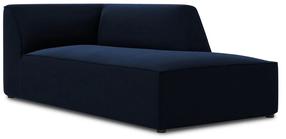 Sofa Micadoni Home Ruby Velvet Chaise Longue, tamsiai mėlyna sp., dešininė, 181 x 93 cm x 69 cm