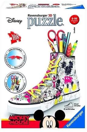 3D dėlionė Ravensburger Mickey Sneaker 12055, 21 cm x 12 cm, 108 vnt., įvairių spalvų