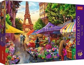 Dėlionė Trefl Tea Time Flower Market Paris, 48 cm x 68.3 cm, 1000 vnt., įvairių spalvų