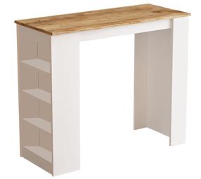 Baro stalas Kalune Design ST1 AW, balta sp./pušies sp, 120 cm x 51.6 cm x 101.8 cm