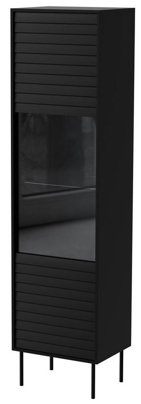 Vitrina Cama Meble Cortina, juoda sp., 40 cm x 53 cm x 182 cm