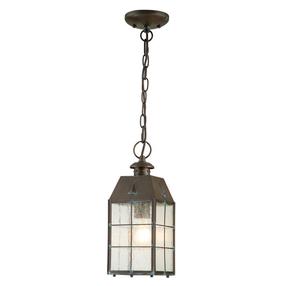 Lauko pakabinamas šviestuvas Quintiesse Nantucket, 60W, E27, IP44, žalvario sp., 14 cm x 36.3 - 205.1 cm