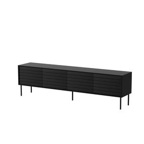 TV skapītis Cama Meble Cortina, melna krās., 40 cm x 200 cm x 55 cm