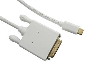 Laidas Qoltec USB 3.1 C male, DVI male, 1 m, balta sp.