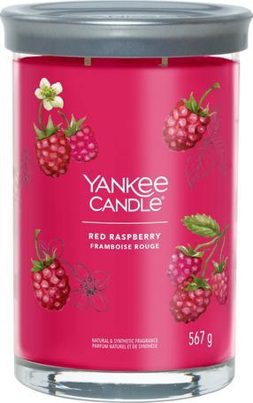 Žvakė, aromatinė Yankee Candle Red Raspberry, 100 h, rožinė sp.