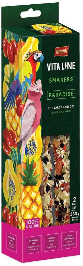 Палочки Vitapol Vitaline Paradise, корм для крупных попугаев x 2